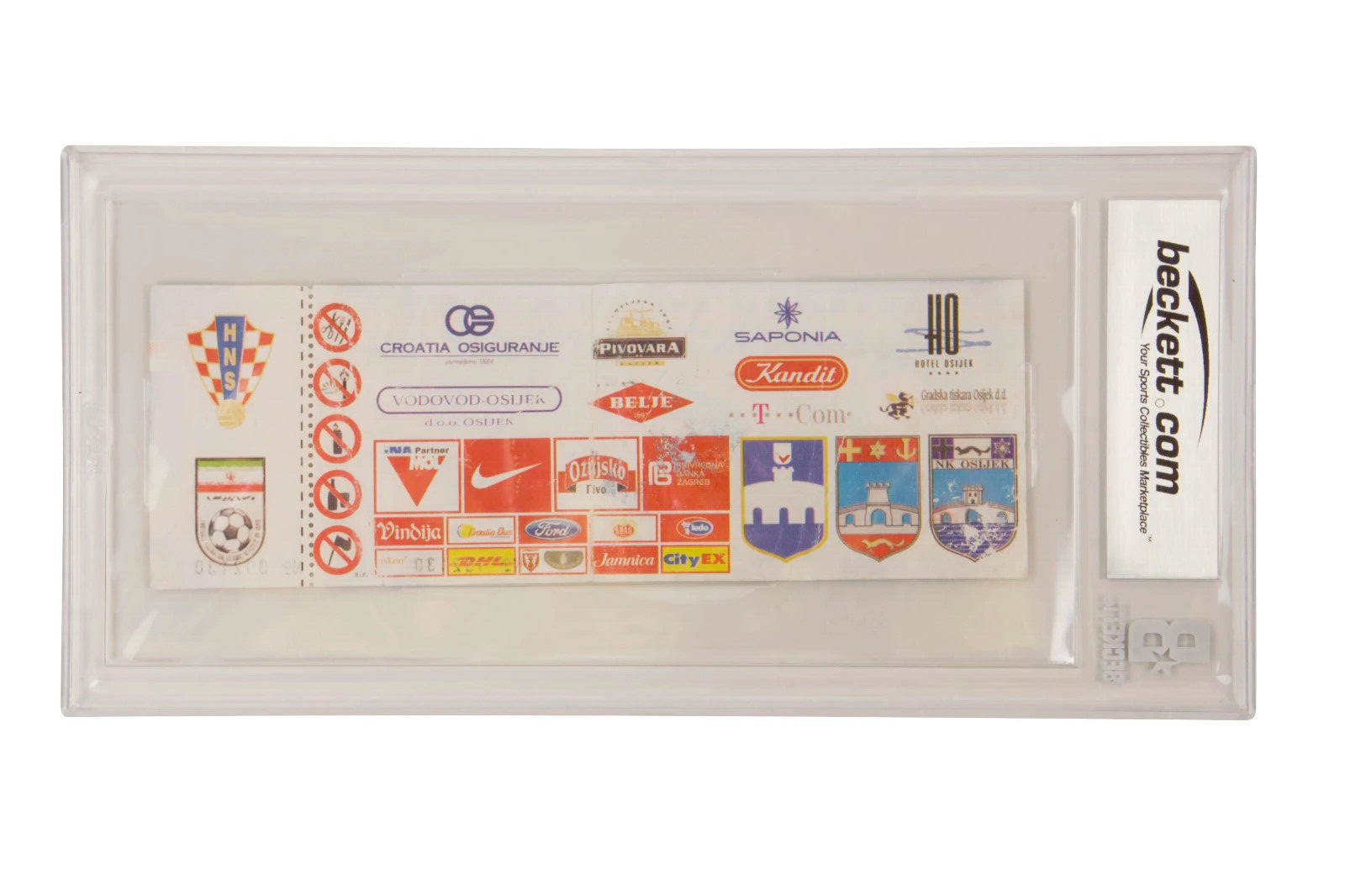 Luka Modric Signed 2006 First Croatia Home Game Match Ticket – BGS Authentic